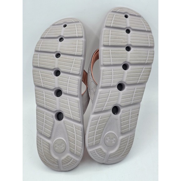 Under Armour Women's Ignite Pro Marbella Pink Gray Fusion Flip Flops Siz: 10 - Picture 12 of 12
